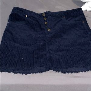 Corduroy navy skirt